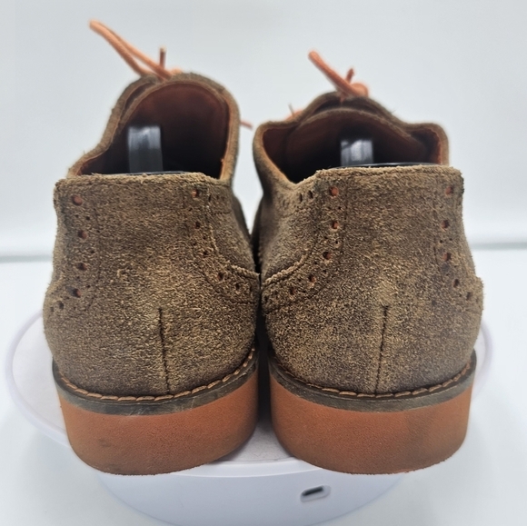 Cole Haan Alisa LunarGrand Wingtip Oxford Brown Suede Orange Sole  Size 6.5 B - Picture 7 of 8